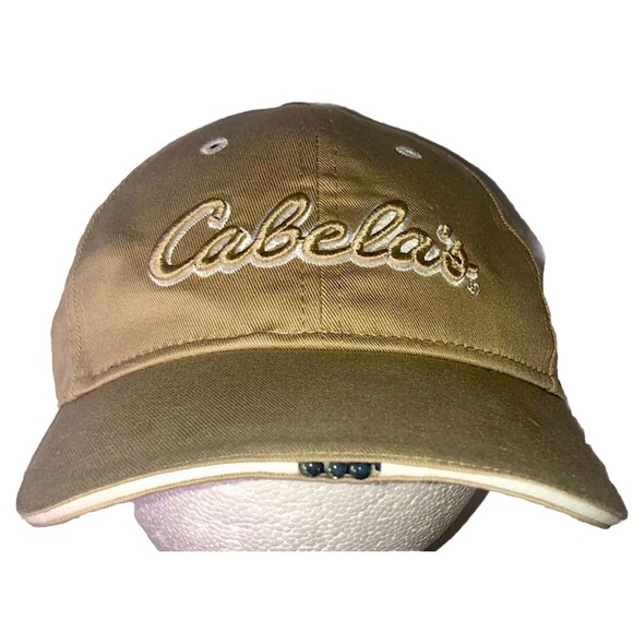 Cabela's High Beam Beige Under + Front LEDS, Lighted  Men's adjustable Cap -OSFM - Picture 10 of 11